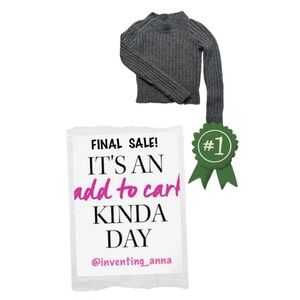 EASTSIDE WESTSIDE ~ Gray Wool Knit Sweater w/Zipper Detail at Collar size M